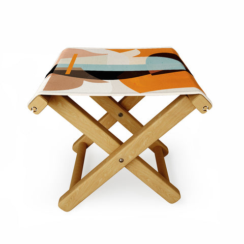 evamatise Modern Abstraction Desert Folding Stool