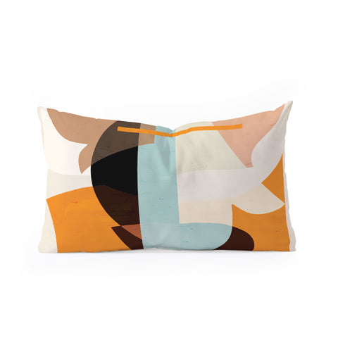 evamatise Modern Abstraction Desert Oblong Throw Pillow