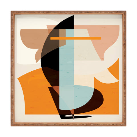 evamatise Modern Abstraction Desert Square Tray