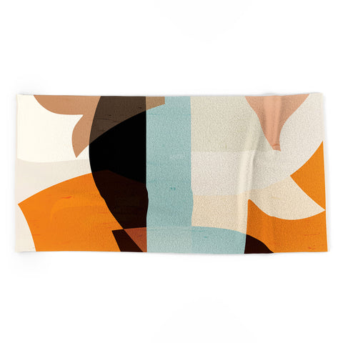 evamatise Modern Abstraction Desert Beach Towel