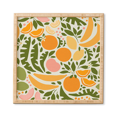 evamatise Modern Fruits Retro Abstract Framed Wall Art