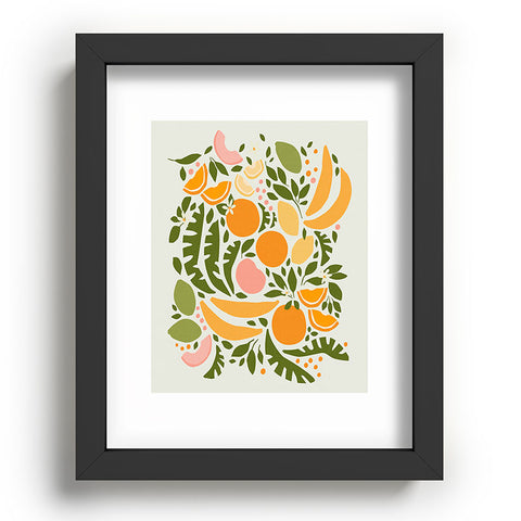 evamatise Modern Fruits Retro Abstract Recessed Framing Rectangle