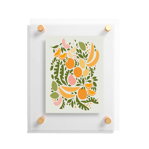 evamatise Modern Fruits Retro Abstract Floating Acrylic Print