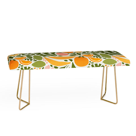evamatise Modern Fruits Retro Abstract Bench