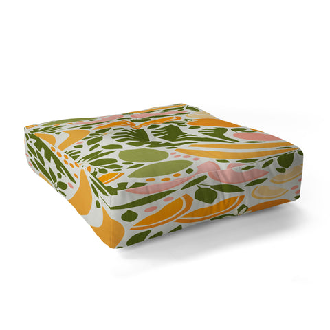 evamatise Modern Fruits Retro Abstract Floor Pillow Square