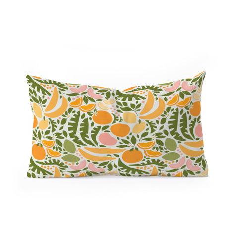 evamatise Modern Fruits Retro Abstract Oblong Throw Pillow
