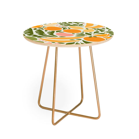 evamatise Modern Fruits Retro Abstract Round Side Table