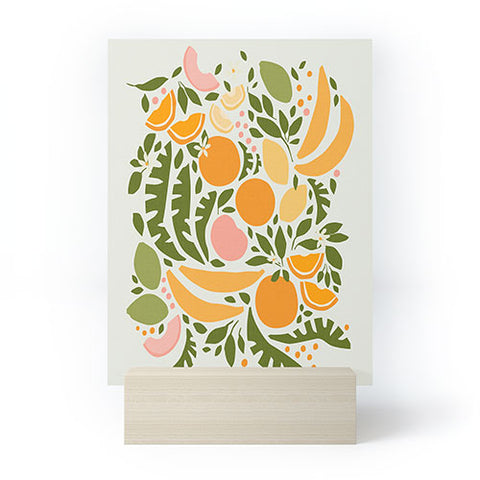 evamatise Modern Fruits Retro Abstract Mini Art Print