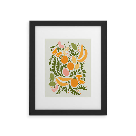 evamatise Modern Fruits Retro Abstract Framed Art Print