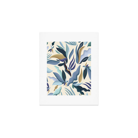 evamatise Moody Palms on Cream Retro Art Print
