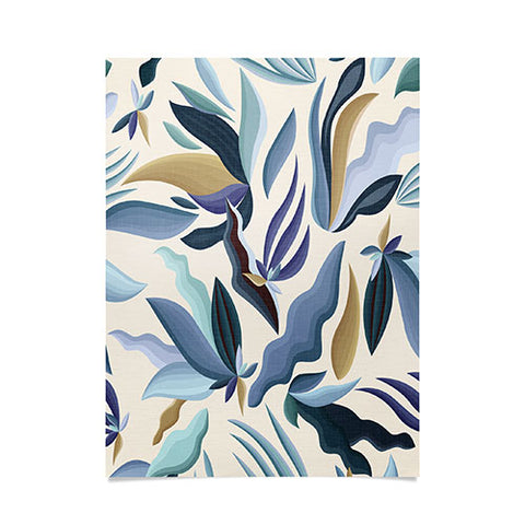 evamatise Moody Palms on Cream Retro Poster