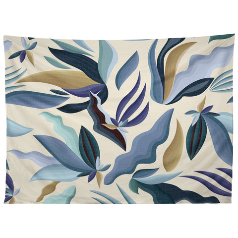 evamatise Moody Palms on Cream Retro Tapestry