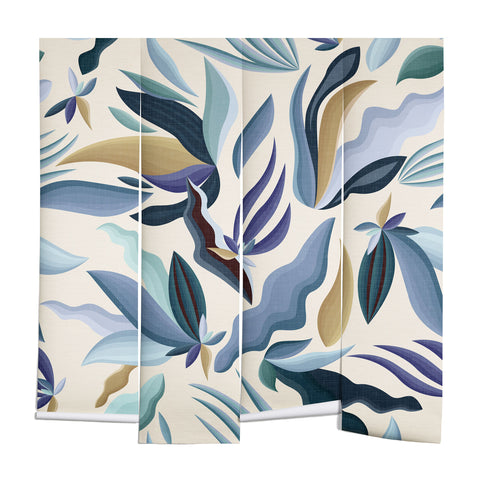 evamatise Moody Palms on Cream Retro Wall Mural