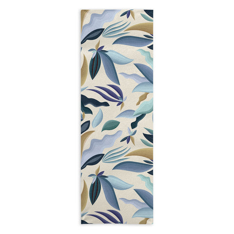 evamatise Moody Palms on Cream Retro Yoga Towel
