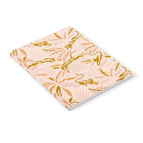 evamatise Panthers and Tropical Plants in Blush Notebook