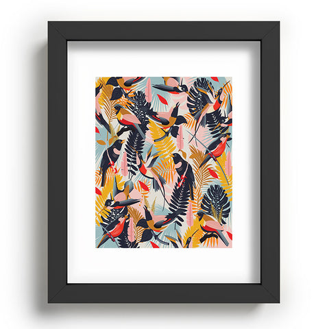 evamatise Paradise Birds II Recessed Framing Rectangle