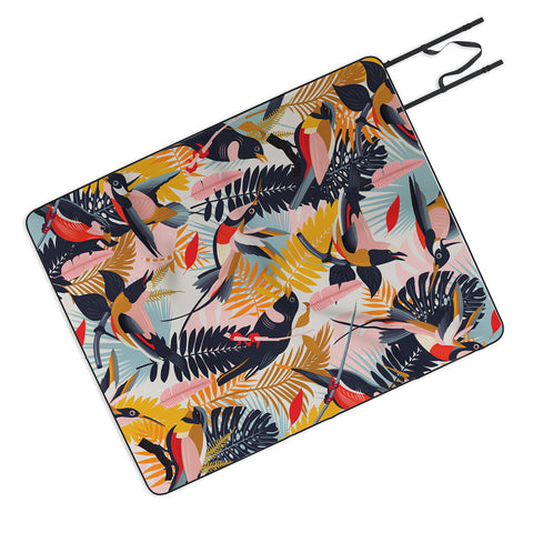 evamatise Paradise Birds II Picnic Blanket