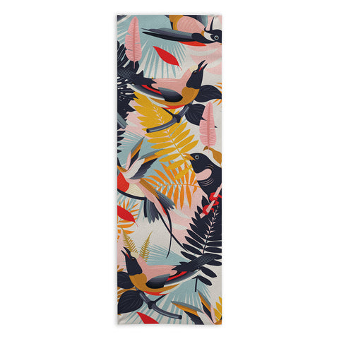 evamatise Paradise Birds II Yoga Towel