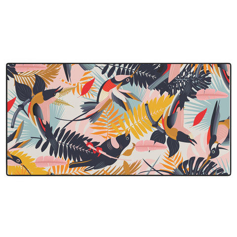 evamatise Paradise Birds II Desk Mat