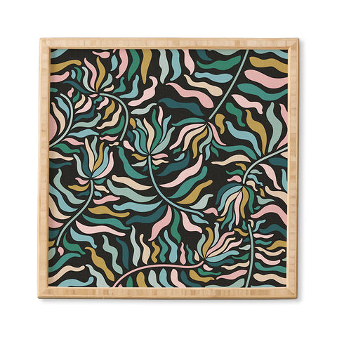 evamatise Springtime Florals on Dark Framed Wall Art