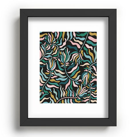 evamatise Springtime Florals on Dark Recessed Framing Rectangle