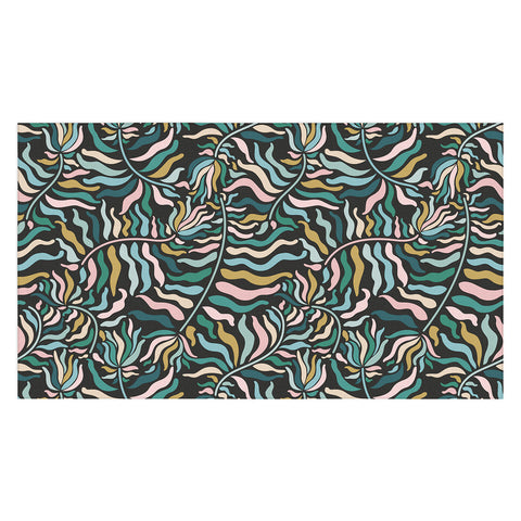 evamatise Springtime Florals on Dark Tablecloth
