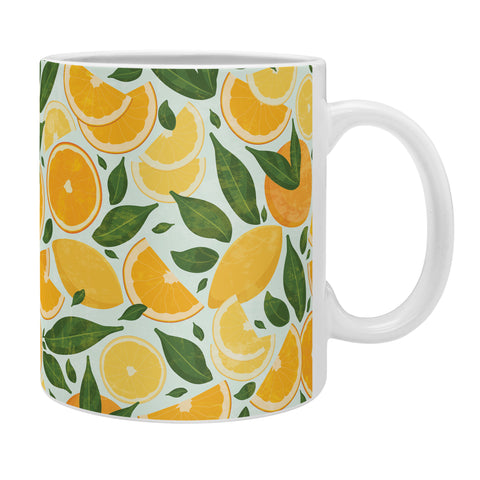 evamatise Summery Citrus Mood Mint Splash Coffee Mug