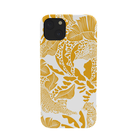 evamatise Surreal Jungle in Bright Yellow Phone Case