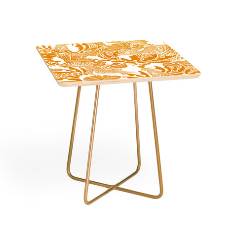 evamatise Surreal Jungle in Bright Yellow Side Table