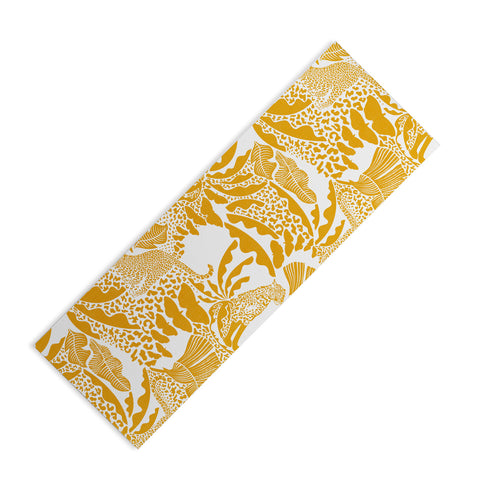 evamatise Surreal Jungle in Bright Yellow Yoga Mat