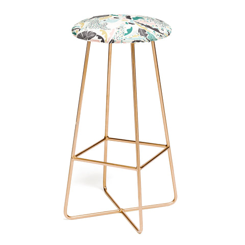 evamatise Surreal Wilderness Colorful Jungle Bar Stool