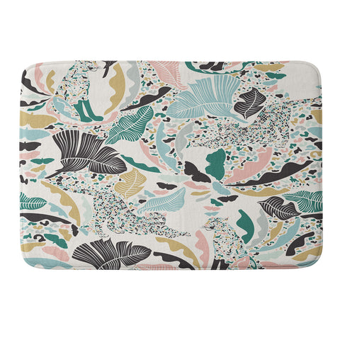 evamatise Surreal Wilderness Colorful Jungle Memory Foam Bath Mat