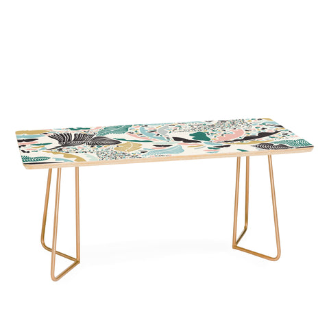 evamatise Surreal Wilderness Colorful Jungle Coffee Table