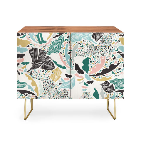 evamatise Surreal Wilderness Colorful Jungle Credenza