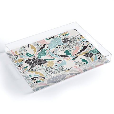 evamatise Surreal Wilderness Colorful Jungle Acrylic Tray