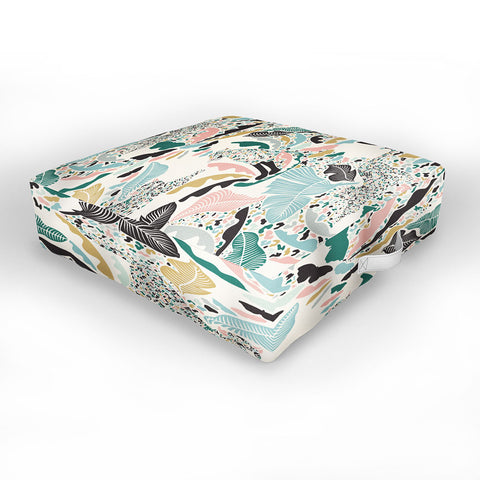 evamatise Surreal Wilderness Colorful Jungle Outdoor Floor Cushion