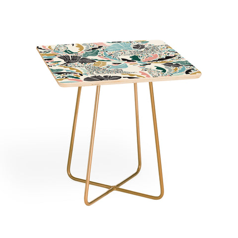 evamatise Surreal Wilderness Colorful Jungle Side Table
