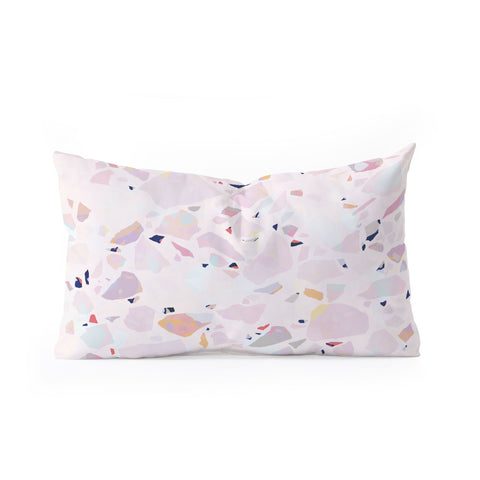 evamatise Terrazzo Crystals II Oblong Throw Pillow