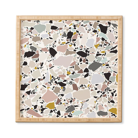 evamatise Terrazzo Pattern II Framed Wall Art