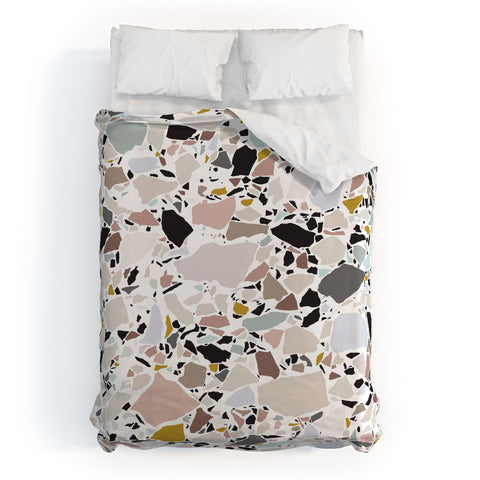 evamatise Terrazzo Pattern II Duvet Cover