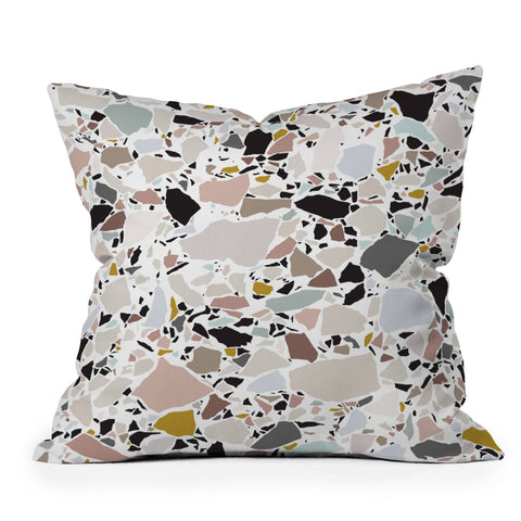 evamatise Terrazzo Pattern II Throw Pillow