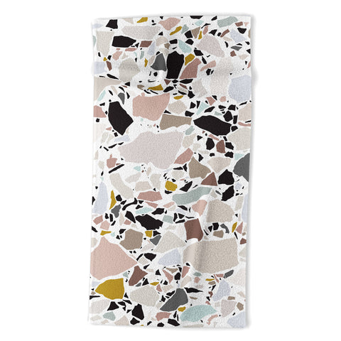 evamatise Terrazzo Pattern II Beach Towel