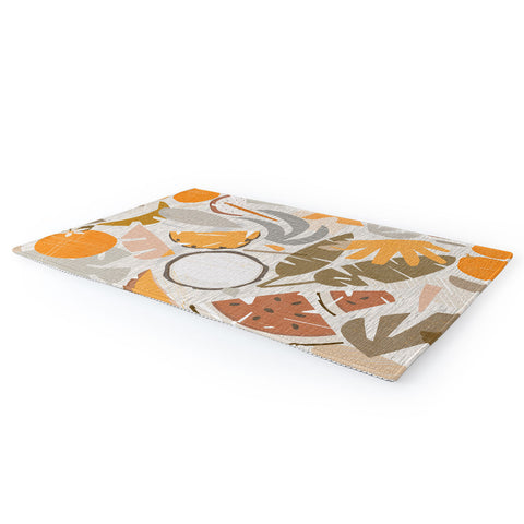 evamatise Tiki Picnic Mid Century Modern Area Rug