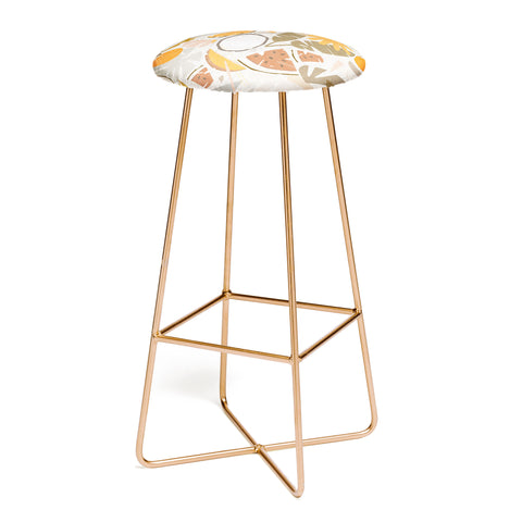 evamatise Tiki Picnic Mid Century Modern Bar Stool