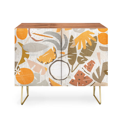 evamatise Tiki Picnic Mid Century Modern Credenza