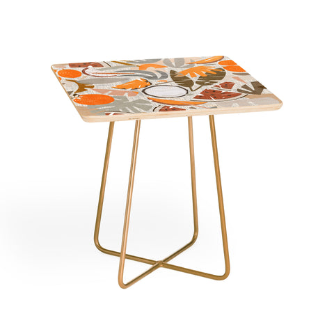 evamatise Tiki Picnic Mid Century Modern Side Table