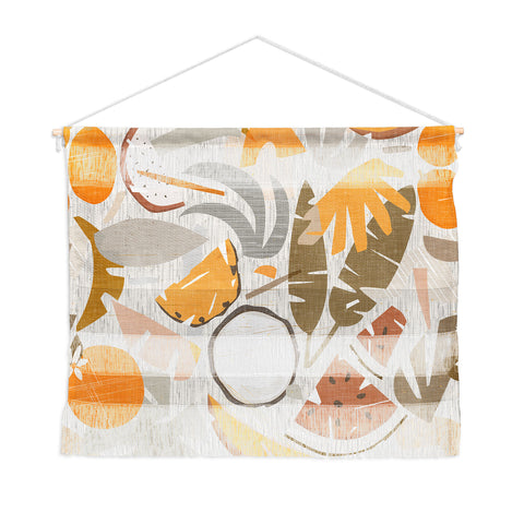 evamatise Tiki Picnic Mid Century Modern Wall Hanging Landscape