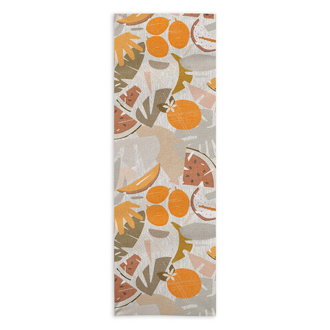 evamatise Tiki Picnic Mid Century Modern Yoga Towel