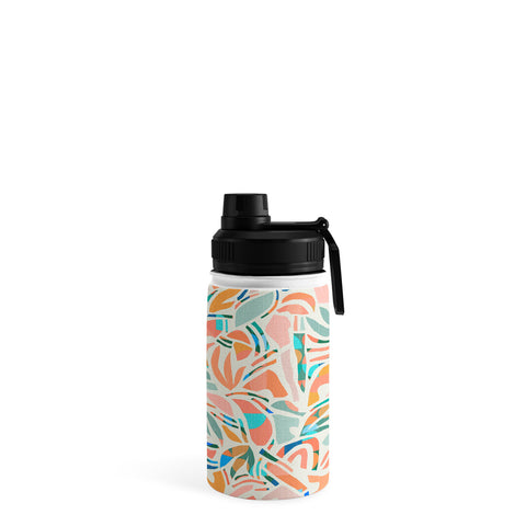 evamatise Tropical CutOut Shapes in Mint Water Bottle