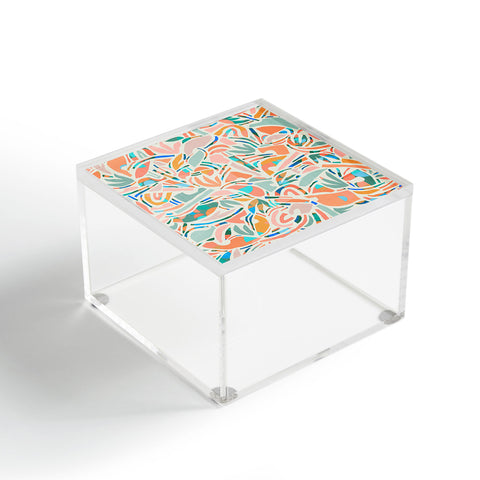 evamatise Tropical CutOut Shapes in Mint Acrylic Box